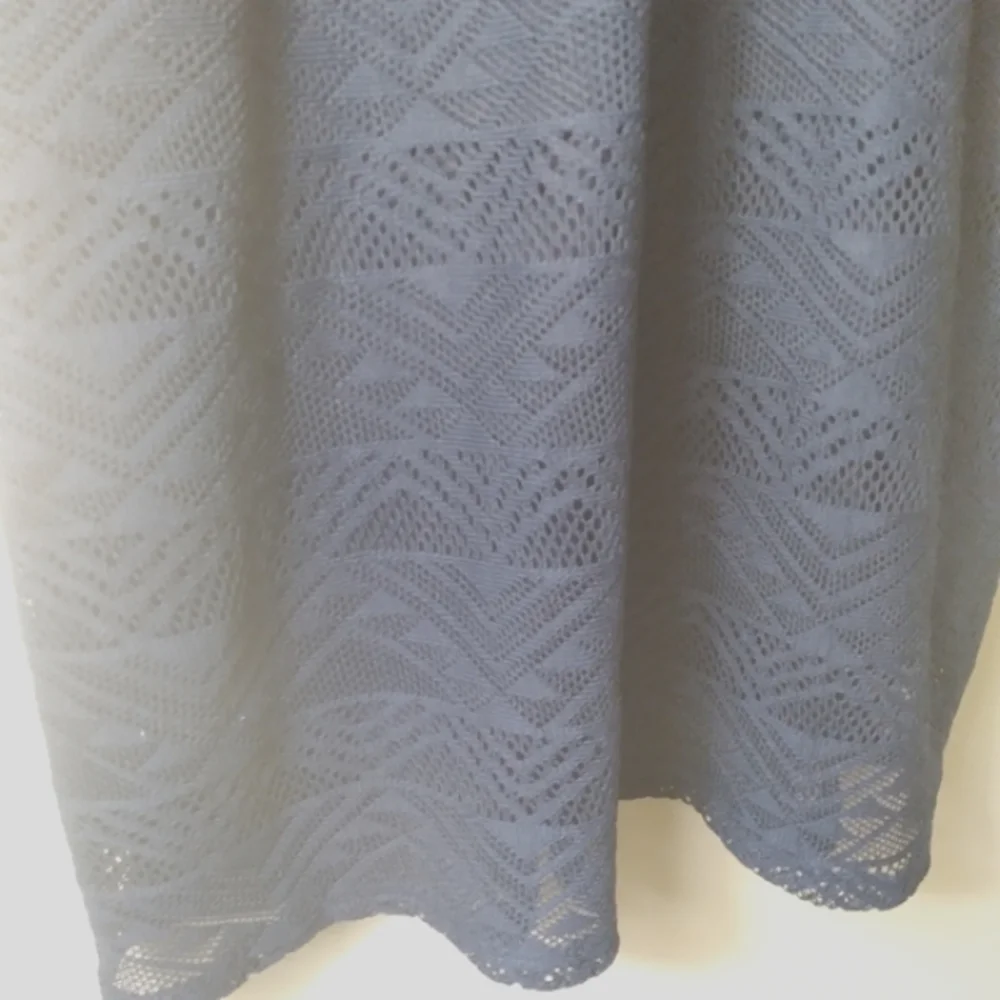 RWish Blue Mini Dress Poolside Cover Up FDolman Sleeve V-Neck‎ Womens Medium